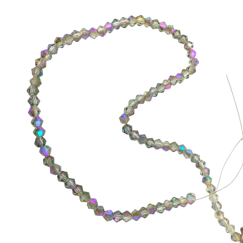 4MM CONO GRIS FUME TRASLUCIDO AB ARCOIRIS FACETADO PERFORADO VIDRIO TIRA