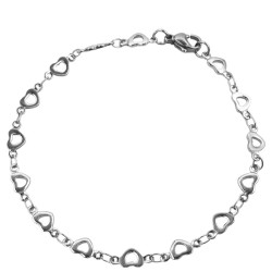 CORAZONES CALADOS 19CM PULSERA