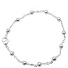 BLANCO ONCE BOLITAS Y ESPEJO 18.5CM PULSERA