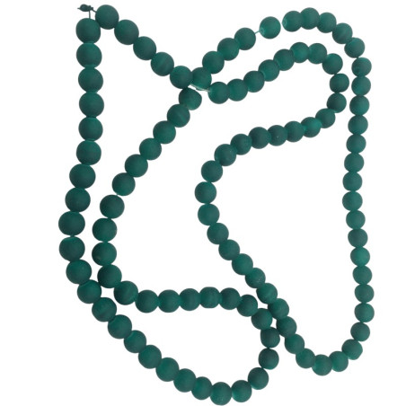 8MM VIDRIO ENGOMADA VERDE CUENTA PERFORADA TIRA