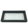 RECTANGULAR 18*9CM CAJA NEGRA EXHIBIDOR FLOTANTE ESTUCHE RECTANGULAR TRANSPARENTE SIN BASE