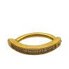 DORADO ARGOLLA OVALADA C/ LINEA DE CUBIC OMBLIGO PIERCING