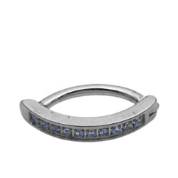 ARGOLLA OVALADA C/ LINEA DE CUBIC OMBLIGO PIERCING