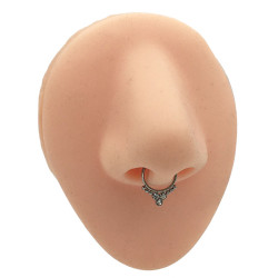 UNIDAD 8MM FALSA ARGOLLITA C/ 3 CUBIC DE NARIZ PIERCING