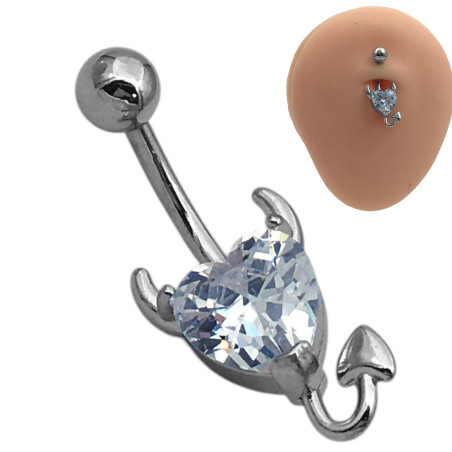 DIABLITO C/ CUBIC OMBLIGO PIERCING