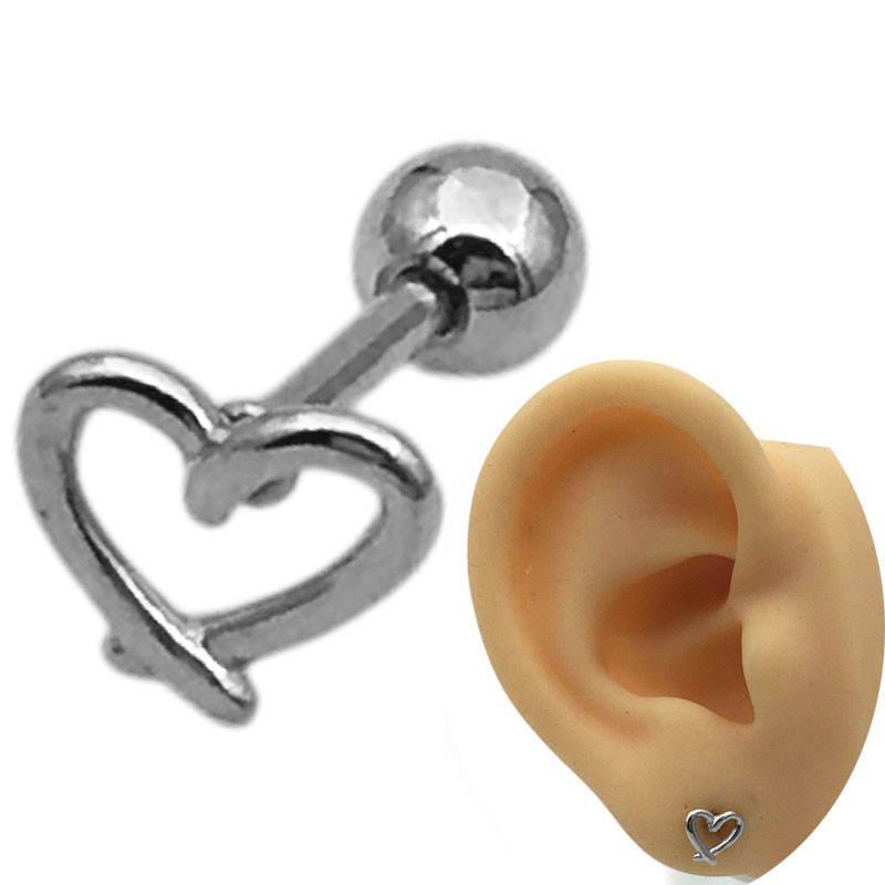 UNIDAD CORAZON CRUZADO HELIX ROSCA INTERNA PIERCING