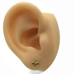 DORADO UNIDAD CORAZON CRUZADO HELIX ROSCA INTERNA PIERCING