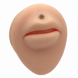FLOR CENTRO CUBIC LABRET PIERCING