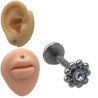 FLOR CENTRO CUBIC LABRET PIERCING