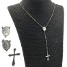 3MM COMBINADO ROSARIO C/ CRUZ LISA Y CENTRO VIRGEN SAN NICOLAS (UNISEX)