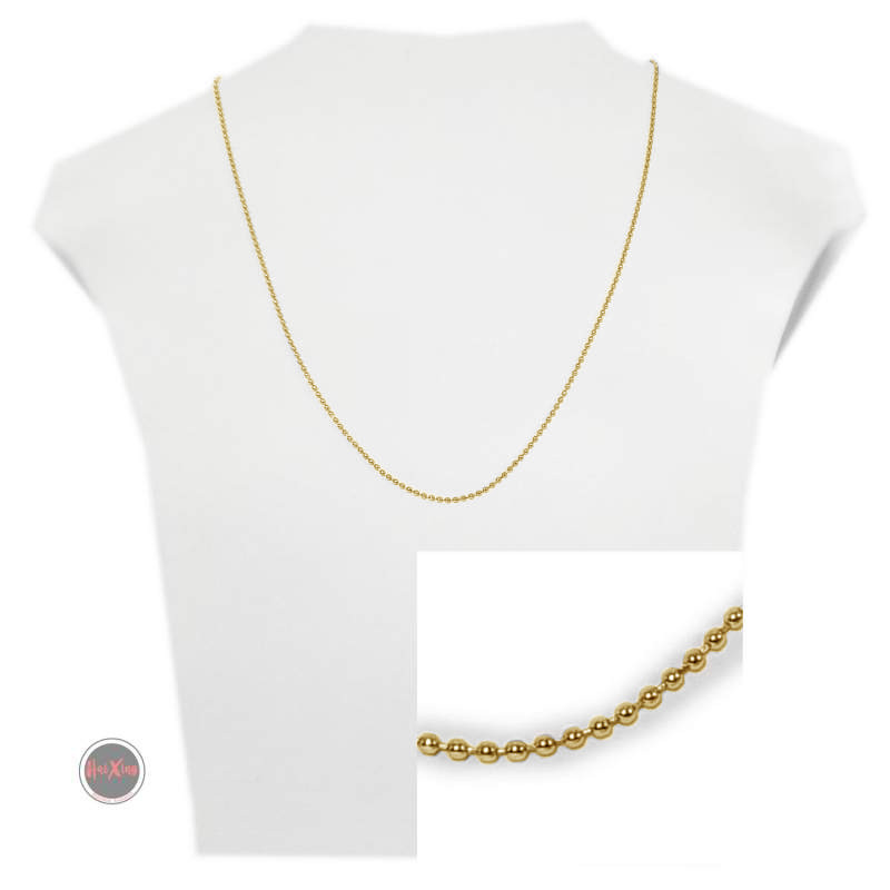 DORADO BOLITAS C/CIERRE CANOA 1.5MM-50CM CADENA