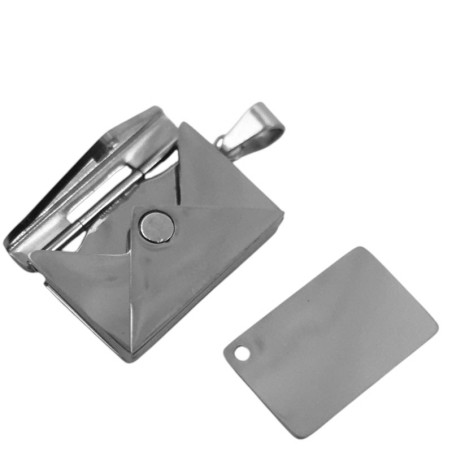 PREMIUM SOBRE DE CORREO C/ CHAPA PARA GRABAR 3D Y CIERRE IMANTADO DIJE