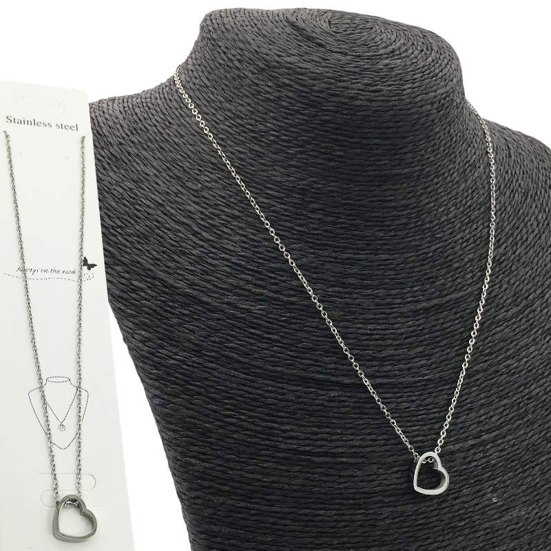 CORAZON INCLINADO CALADO C/ESPESOR 45CM ACERO QUIRURGICO COLLAR