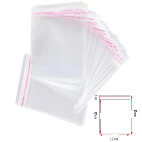 200 UNIDADES 12*15 CM BOLSITA AUTOADHESIVA