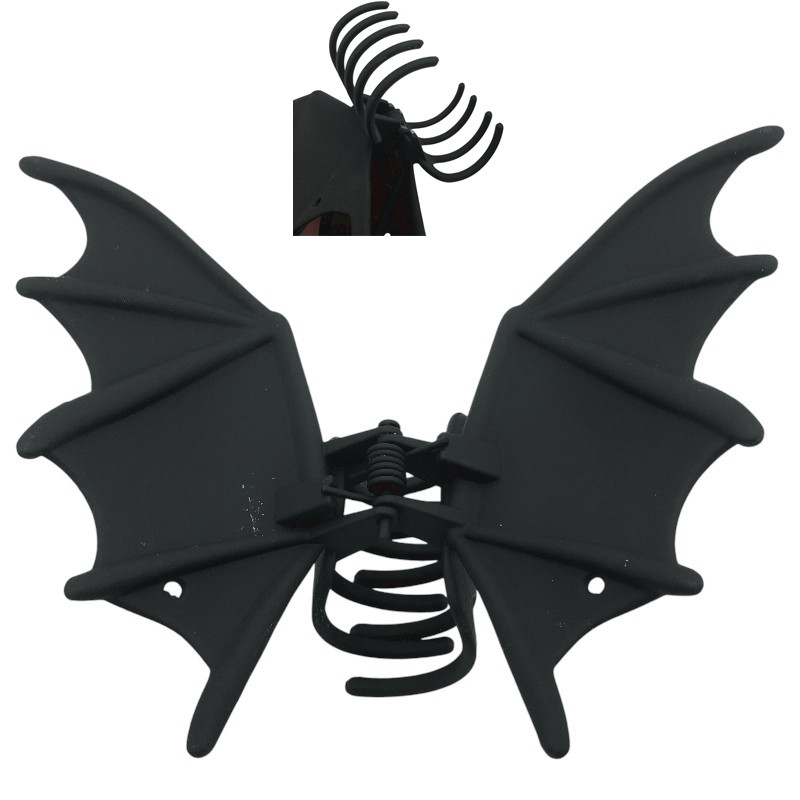 BROCHE MURCIELAGO NEGRO GRANDE COCODRILO