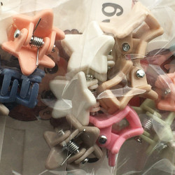 BLISTER X10 BOLSAS (60 UNIDADES) BROCHE MINI ESTRELLA COCODRILO