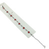 BOLITAS Y ROJO CRISTAL CORAZONES DE COSTADO 18+5.5CM REGULABLE PULSERA