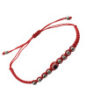 OJO TURCO ROJO E HILO ROJO C/ BOLITAS REGULABLE PULSERA / TOBILLERA