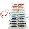 BLISTER x12 HILO CUENTAS STRASS SIMIL NACAR MARIPOSA Y BOLITAS SURTIDO COLOR PULSERA / TOBILLERA