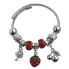 TIPO PANDORA FRUTILLA ARBOL CEREZAS CROMO ROJO ESCLAVA PULSERA