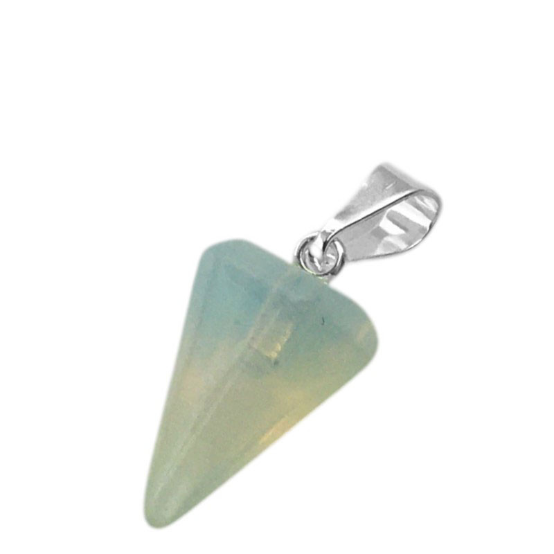 MINI PENDULO OPALINA (PIEDRA DE LA LUNA) FACETADO DIJE