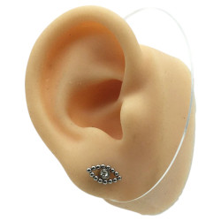 UNIDAD OJO DE BOLITAS C/ STRASS HELIX ROSCA INTERNA PIERCING