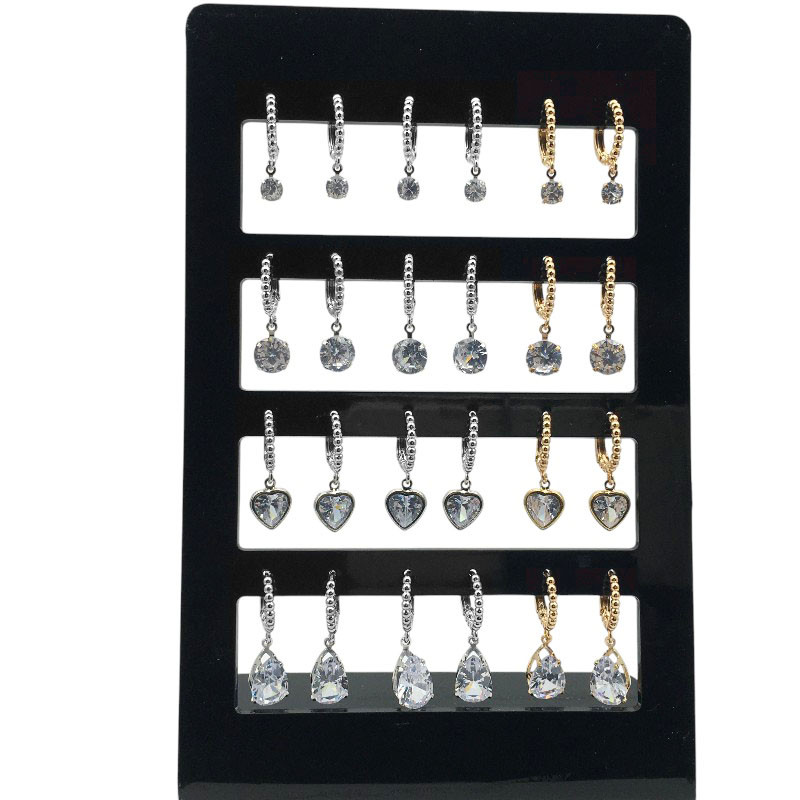 BLISTER X12 PARES SURTIDOS C/ CUBIC BISAGRA DE BOLITAS 4 MODELOS Y DOS COLORES AROS