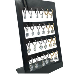 BLISTER X12 PARES SURTIDOS C/ CUBIC BISAGRA DE BOLITAS 4 MODELOS Y DOS COLORES AROS