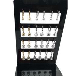 BLISTER X12 PARES SURTIDOS C/ CUBIC BISAGRA DE BOLITAS 4 MODELOS Y DOS COLORES AROS