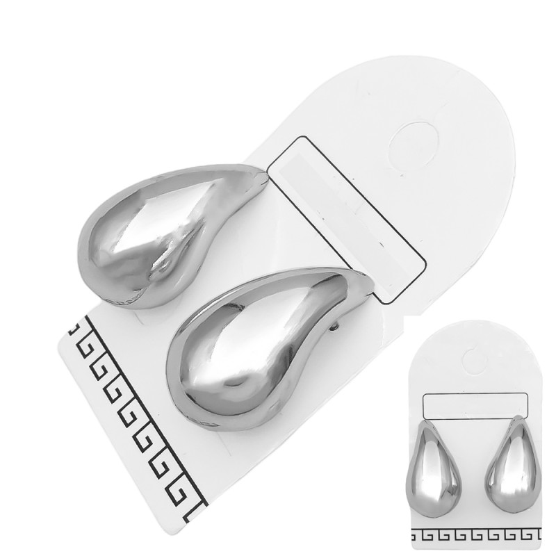 PAR GOTA MINI 3D 6.5*13MM PLASTICO BAÑADO AROS