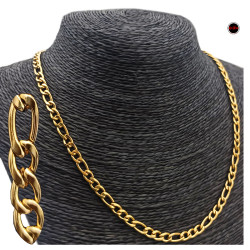 DORADO FIGARO PLANA 1.4NK (5MM APROX.) - 50 CM ACERO CADENA