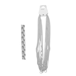 BLANCO ROLO CUADRADA 2.0 (2MM) - 45CM CADENA