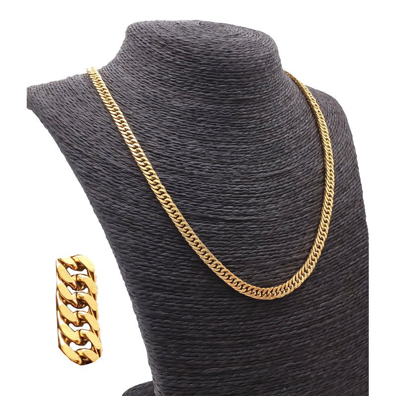 DORADO GROUMET ESPEJADA 1.2 (5.1MM APROX.) - 50 CM CADENA