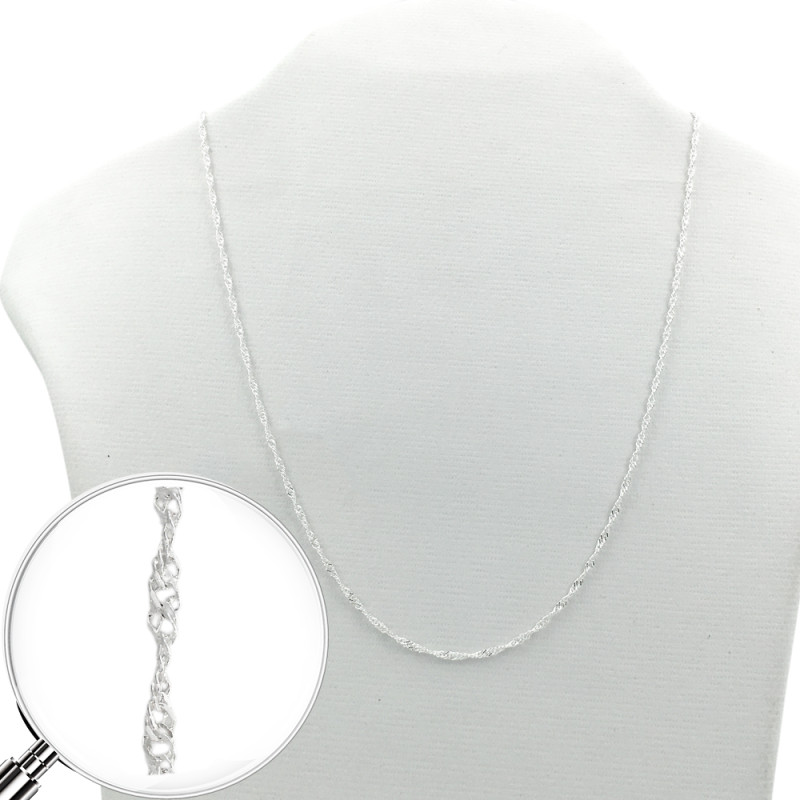 BLANCO SINGAPUR 0.3 (1.7MM APROX.) - 55CM CADENA