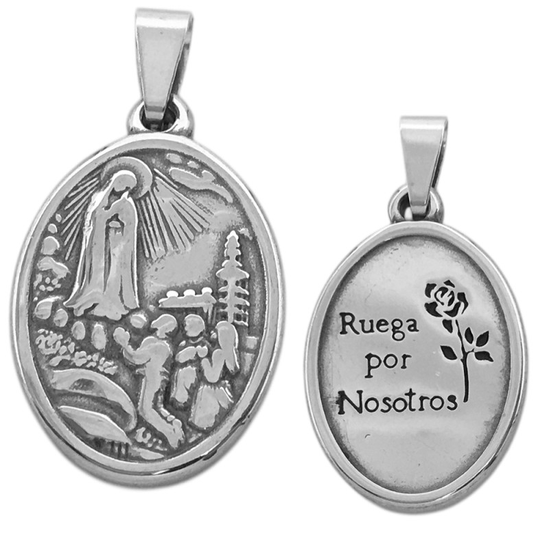 VIRGEN DE FATIMA LOURDES BIFAZ RELIEVE DIJE