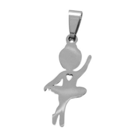 BAILARINA BALLET C/ CORAZON CALADO DIJE