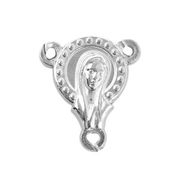 BLANCO 3MM ROSARIO C/ RECTA Y CRISTO (UNISEX)