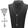3MM ROSARIO CRUZ LISA CURVA Y CENTRO VIRGEN (UNISEX)