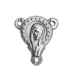 DENARIO 3MM CRUZ RECTA C/ CRISTO Y CENTRO VIRGEN UNA SOLA CARA (UNISEX)