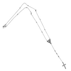 DENARIO 3MM CRUZ RECTA C/ CRISTO Y CENTRO VIRGEN UNA SOLA CARA (UNISEX)