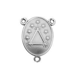 4MM COMBINADO ROSARIO C/ CRUZ LISA Y CENTRO VIRGEN DEL ROSARIO Y TRIANGULO SANTISIMA TRINIDAD (UNISEX)