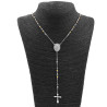 4MM COMBINADO ROSARIO C/ CRUZ LISA Y CENTRO VIRGEN DEL ROSARIO Y TRIANGULO SANTISIMA TRINIDAD (UNISEX)