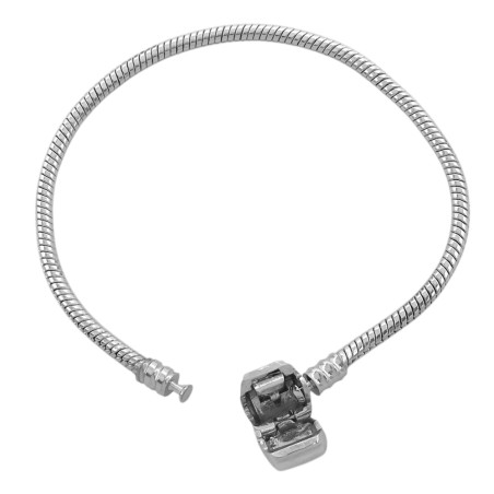 ACERO QUIRURGICO BAÑADO TIPO PANDORA TUBO LISA 3.4MM-18CM PULSERA