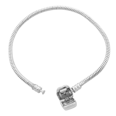 BLANCO TIPO PANDORA TUBO LISA 3.4MM-18CM PULSERA