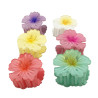 REDONDAS MEDIO PACK X6 SETS 4CM BROCHES DE FLORES REDONDAS MEDIANAS SURTIDAS EN COLOR COMO LA IMAGEN