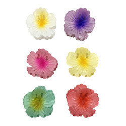 REDONDAS MEDIO PACK X6 SETS 4CM BROCHES DE FLORES REDONDAS MEDIANAS SURTIDAS EN COLOR COMO LA IMAGEN