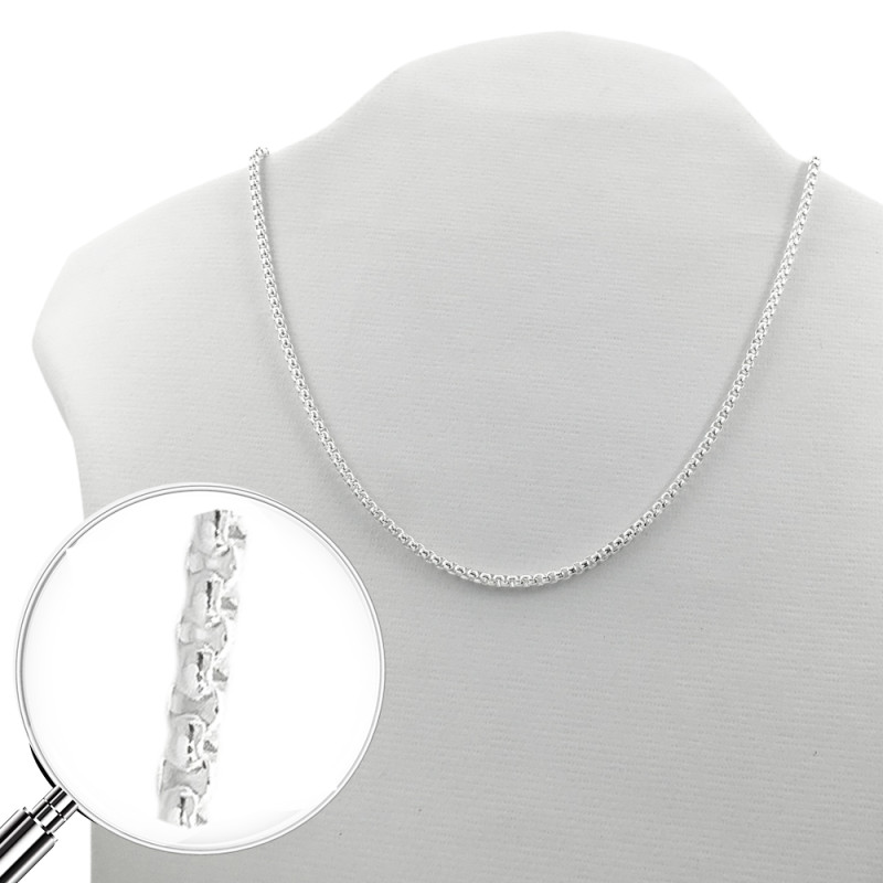 BLANCO ROLO CUADRADA 3.0 (3MM) - 50CM CADENA