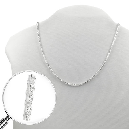 BLANCO ROLO CUADRADA 3.0 (3MM) - 55CM CADENA