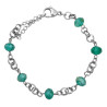 TRASLUCIDO VERDE ESMERALDA CUENTAS 8MM Y ROLO 18+5CM PULSERA