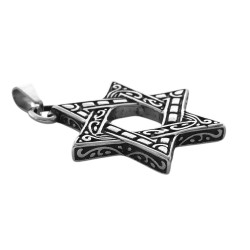 ESTRELLA DE DAVID 40MM 3D C/ DETALLES GRUESA DIJE